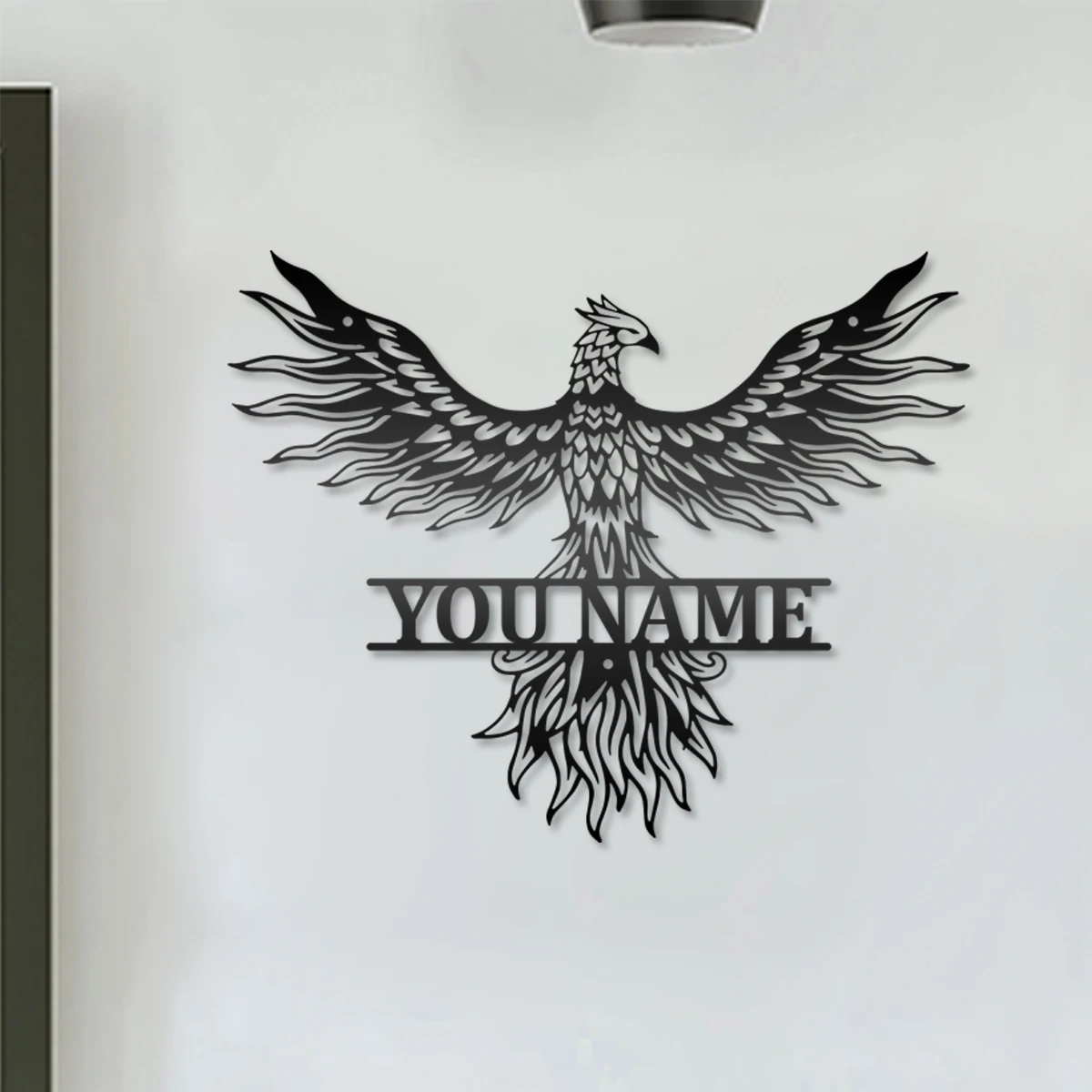 

1pc flying birds Customized Name Metal Wall Signs Tin Wall Plaque Decor Living Room Bedroom Removable