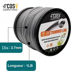 COSY 2.7mm*1LB Universal Nylon Strimmer Line Brush Cutter Rope Durable Sharp Grass Trimmer Line Mower Accessory Garden Tool