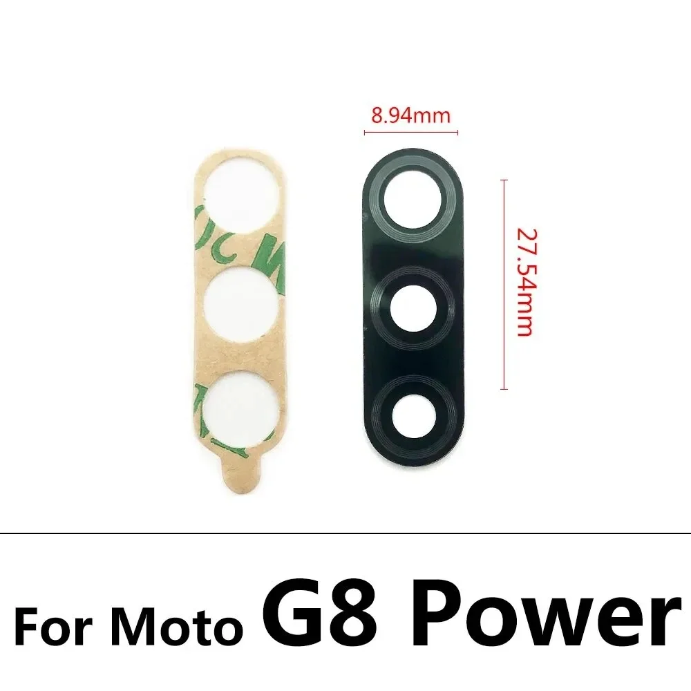 50Pcs Rear Back Camera Lens Glass For Motorola Moto G8 G9 Plus G8 G9 Play G8 G9 Power Lite With Adhesive Sticker Replacement
