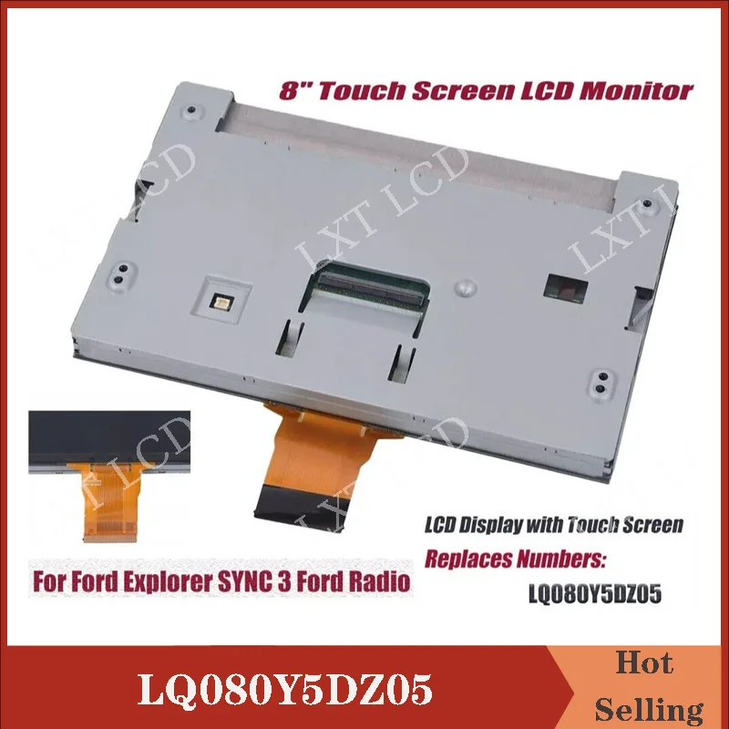 Original 8 inch LQ080Y5DZ05 LCD With Touch Screen For Ford Lincoln Sync 3 2015-2022 Navigation Radio LCD