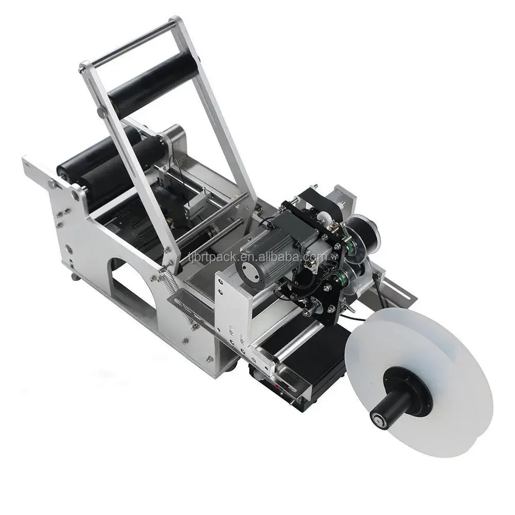 

LT-50D Electric Semi-Automatic Date Printer Label Applicator Machine Small Business Round Bottle Label Printing Equipment