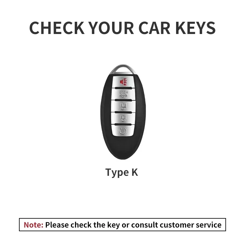 5 Buttons Leather Car Key Case Cover Shell for Nissan Teana X-Trail Qashqai Sylphy Auto Key Protection Shell for Infiniti