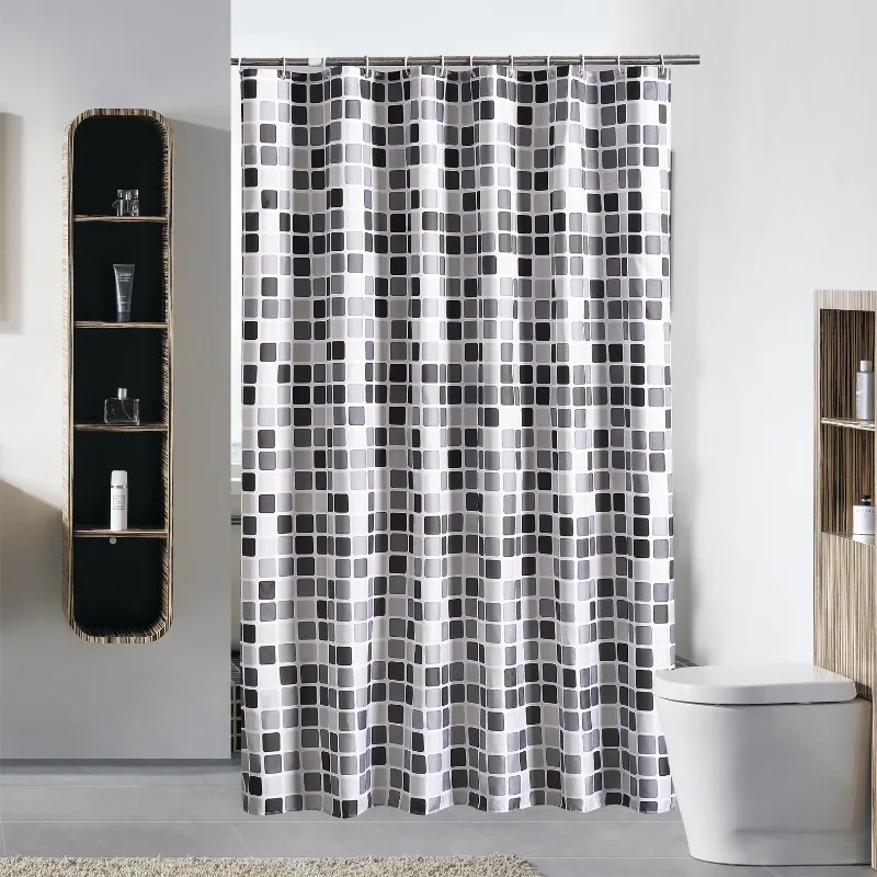 Waterproof shower curtain thickened polyester shower curtain fabric bathroom curtain customization