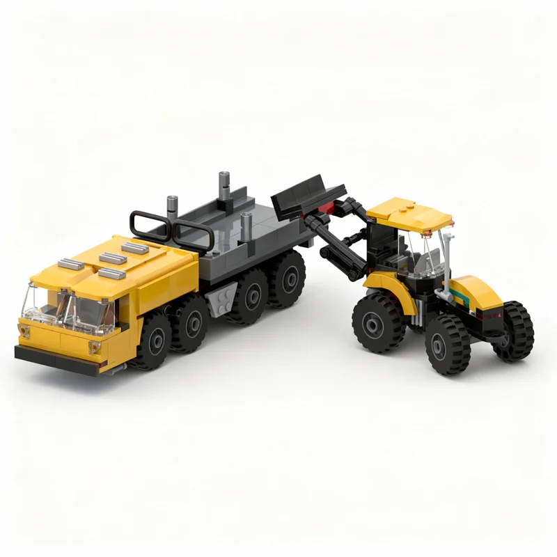 

353PCS MOC City Champions Super Car 8X8 Flatbed Holland Tv6070 Alt Model Technology DIY Assembly Building Blocks Display Gift