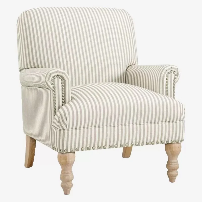 

#For Retro single sofa chair American country living room balcony small apartment high back chair bedroom study reading chair