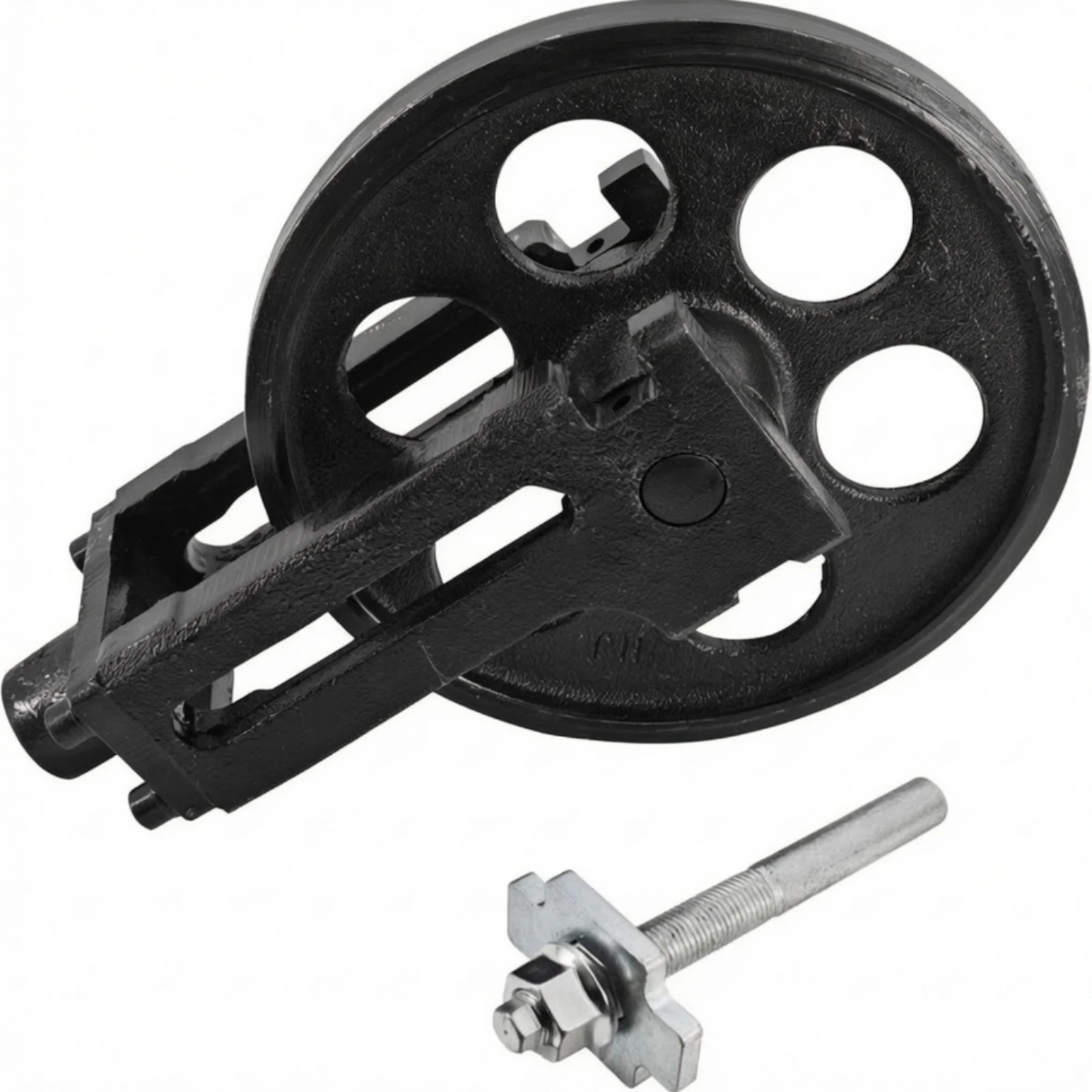 Mini Excavator Guide Wheel Assembly Wear-Resistant Undercarriage Component Construction Equipment Part Smooth Operation
