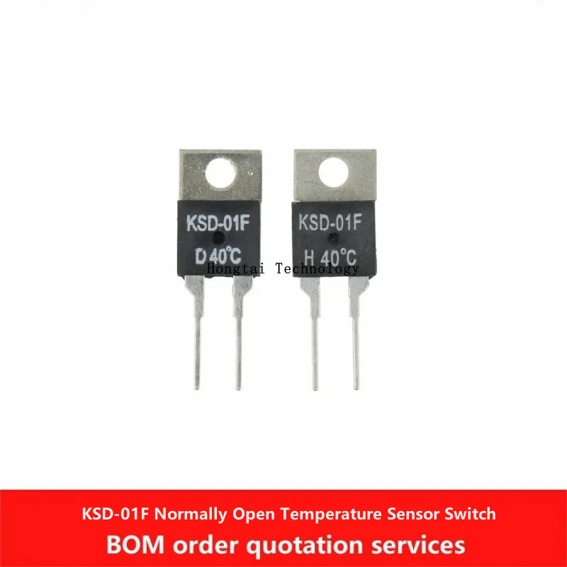 KSD-01F Temperature Switch D0/15/30/40/50/60/70/80/90/95/100/125/135C-150 Degree 2A 250V Normally Open Temperature Sensor