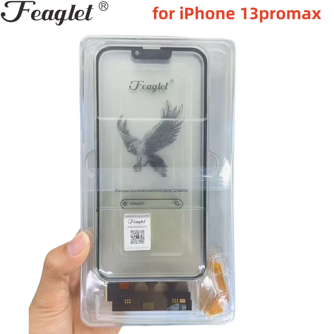 

3 шт., сенсорное стекло Feaglet Touch NO IC Digitizer с рамкой + клей OCA для iPhone X XS XR 11 12 13 14 PROMAX, замена