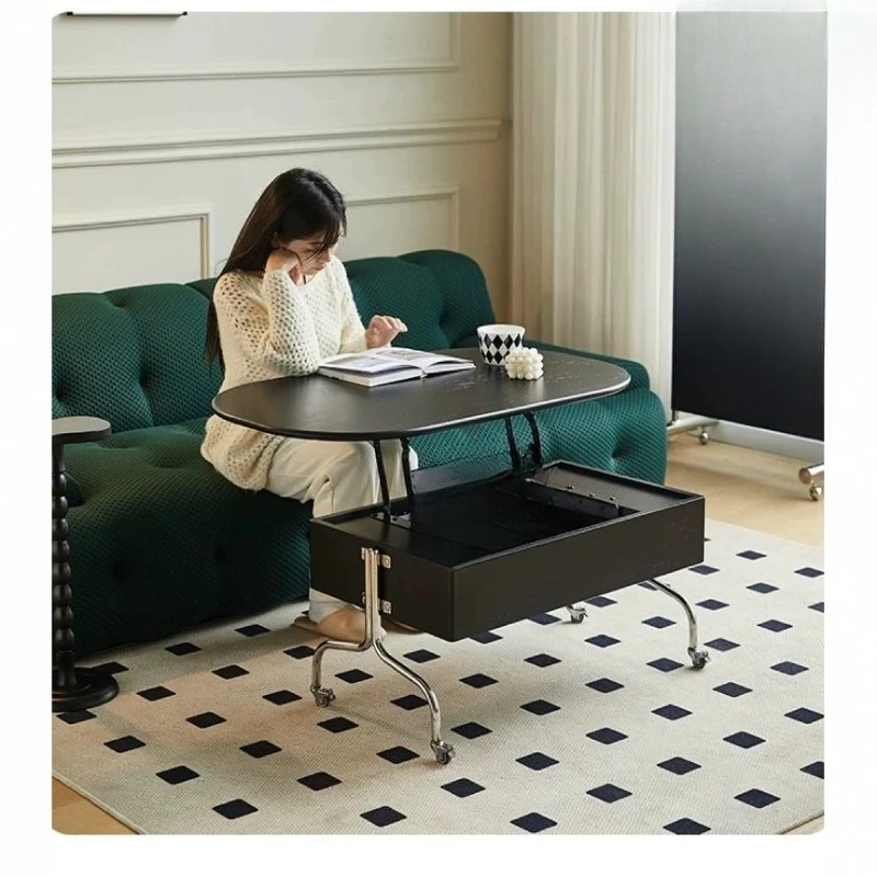 Lifting coffee table dining table dual-purpose living room small apartment household multi-function movable tea