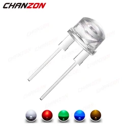 50 adet 8mm LED Diyot Hasır Şapka 0.75W 0.2W 0.25W Beyaz Kırmızı Yeşil Mavi Sarı 2V 3V 20mA DIP F8 DIY PCB Yayan Işık lamba ampulü