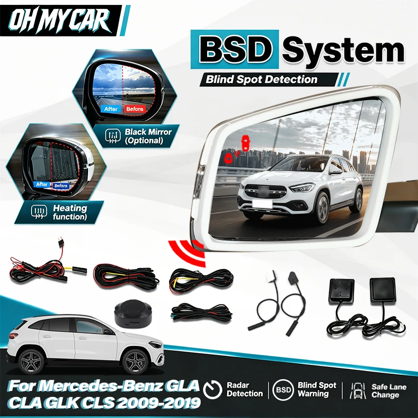 For Mercedes-Benz GLA CLA GLK CLS 2009-2019 BSD Blind Spot Detection Radar Sensor Driving Warning System