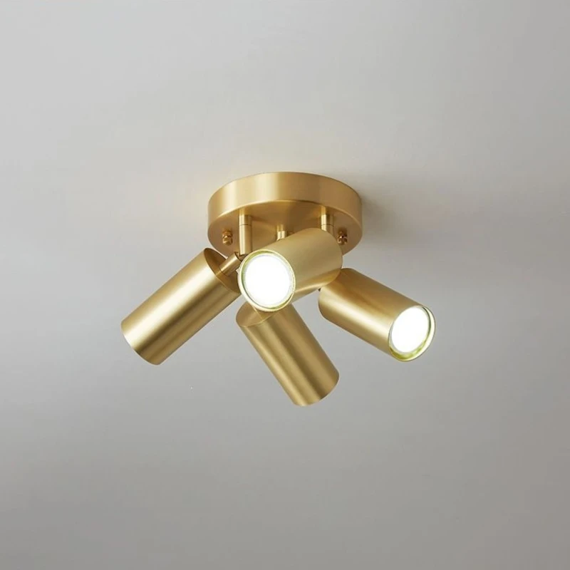 

Luxury Rotatable Copper Colored Corridor Spotlight Aisle Ceiling Light Cloakroom Ceiling Lamp Indoor Lighting Fixtures GU10 Bulb