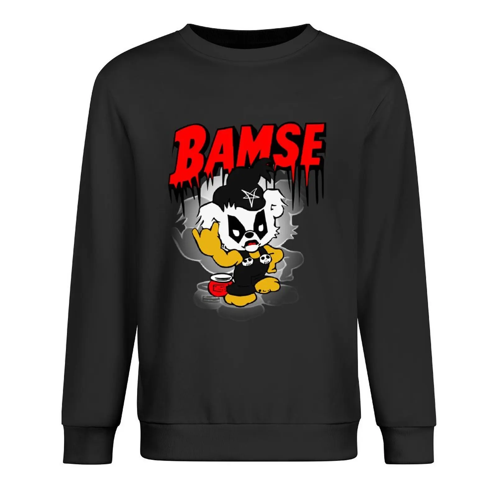 

Black Metal Bamse Pullover men's clothing anime clothes clothes for men men's sweat-shirt set men's sweatshirt