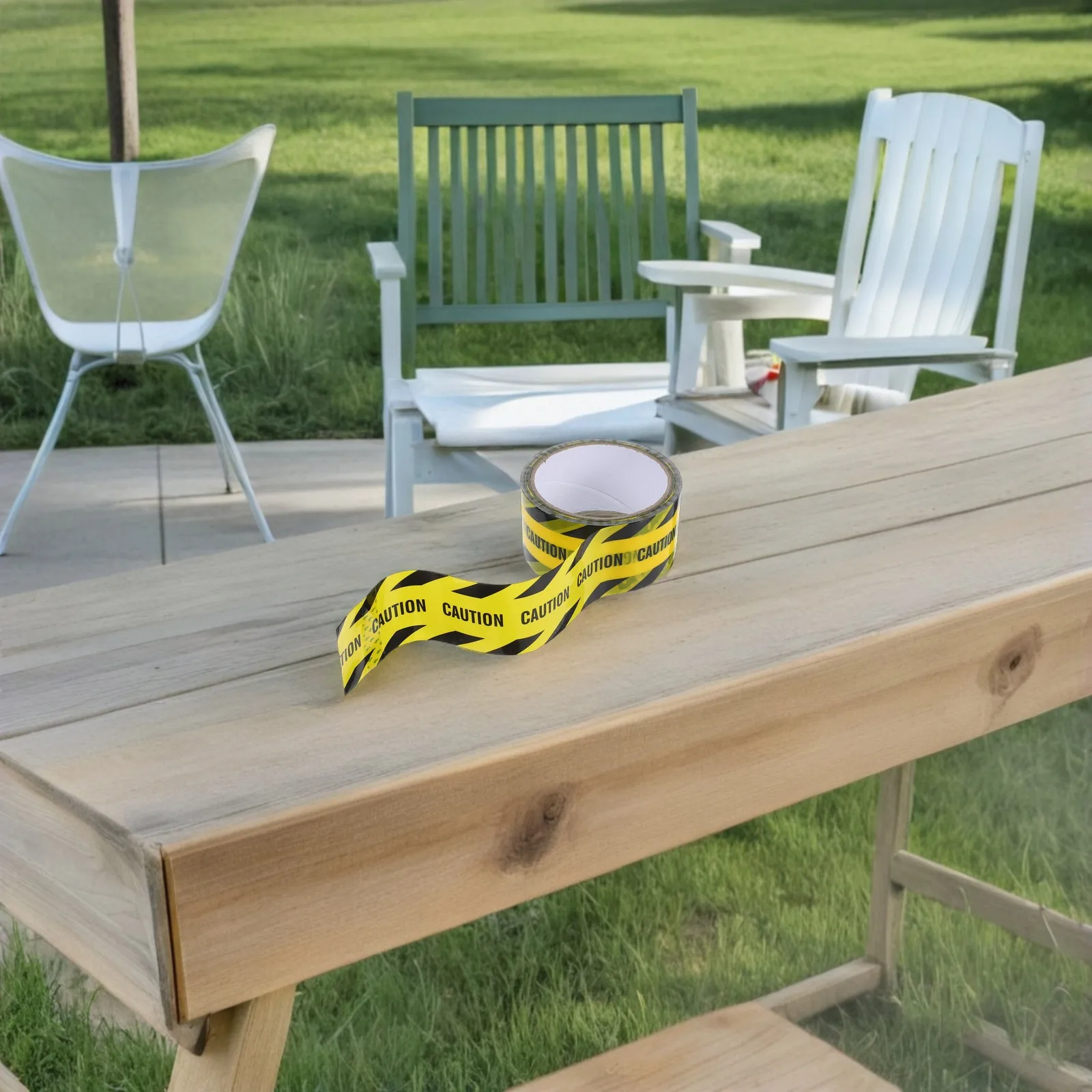 

Masking Tape Safety Halloween Decorations Scary Caution Outdoor Hallowwen Adhesive Lawn Warning