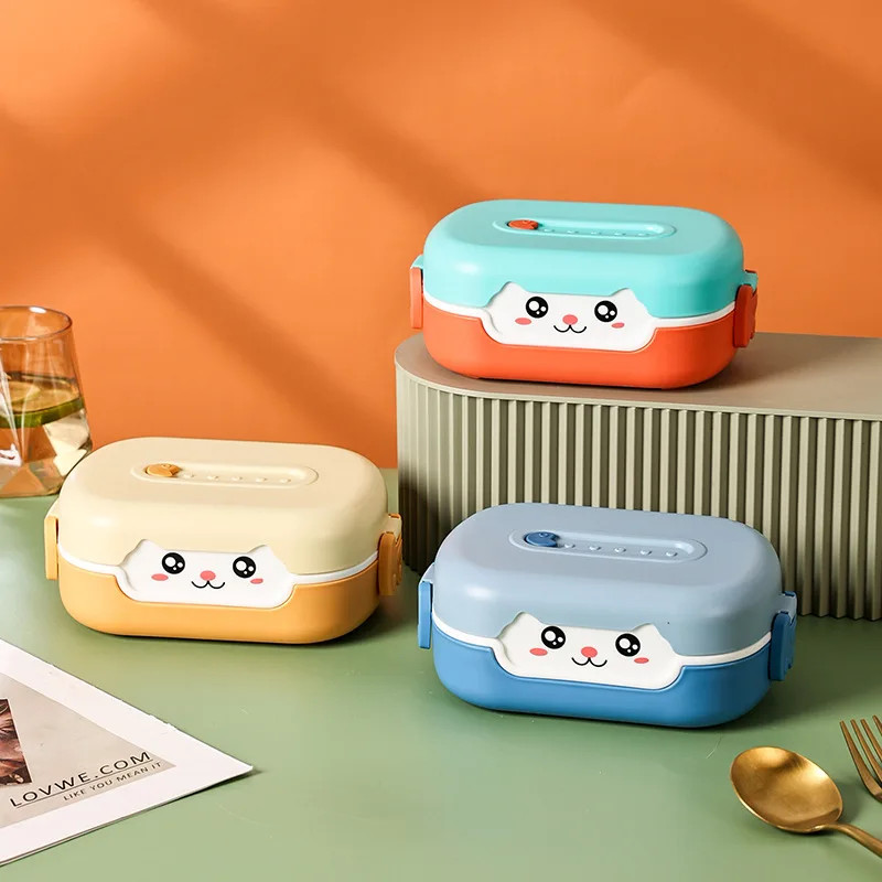 المحمولة المحكم علب الاغذية 2 شبكات الأطفال مدرسة طالب بينتو صندوق الغذاء الخضروات الحاويات مانعة للتسرب مختومة صناديق الغداء
