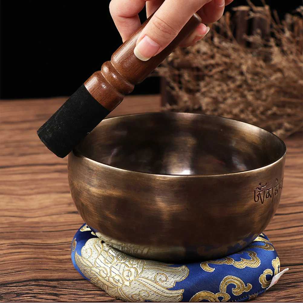 2 Pcs Buddha Music Bowl Accessories Sound Wooden Stick Aldult 55X55X225CM Tibetan Singing Striker Small Strikers