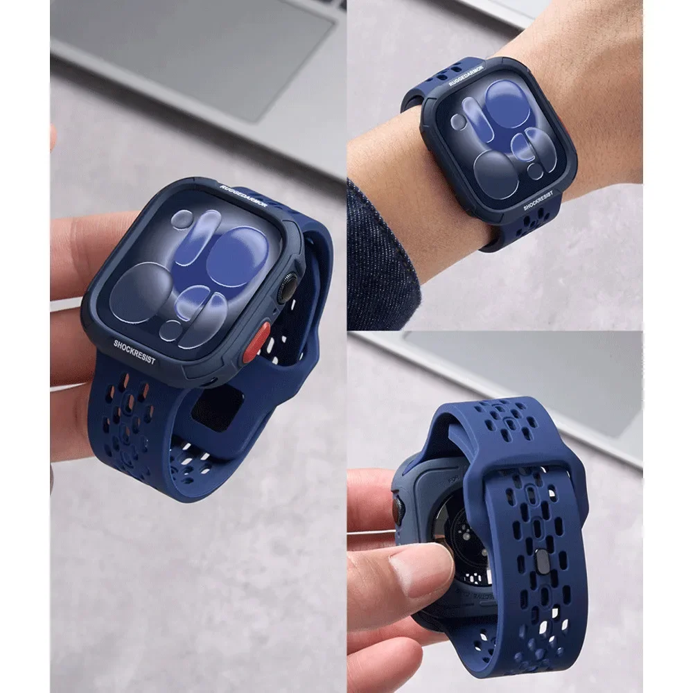 Silikon-Sportarmbänder TPU-Schutzhülle für Apple Watch Ultra 3 2 49mm S11 S10 46mm 42mm 45mm 44mm 41mm 40mm Für iWatch 9 8 SE – Detail 3