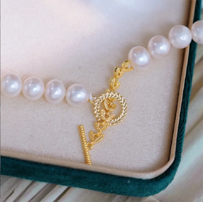 18" Stunning AAA++8-9mm 9-10mm 10-11mm Real Natural South Sea White Pearl Necklace
