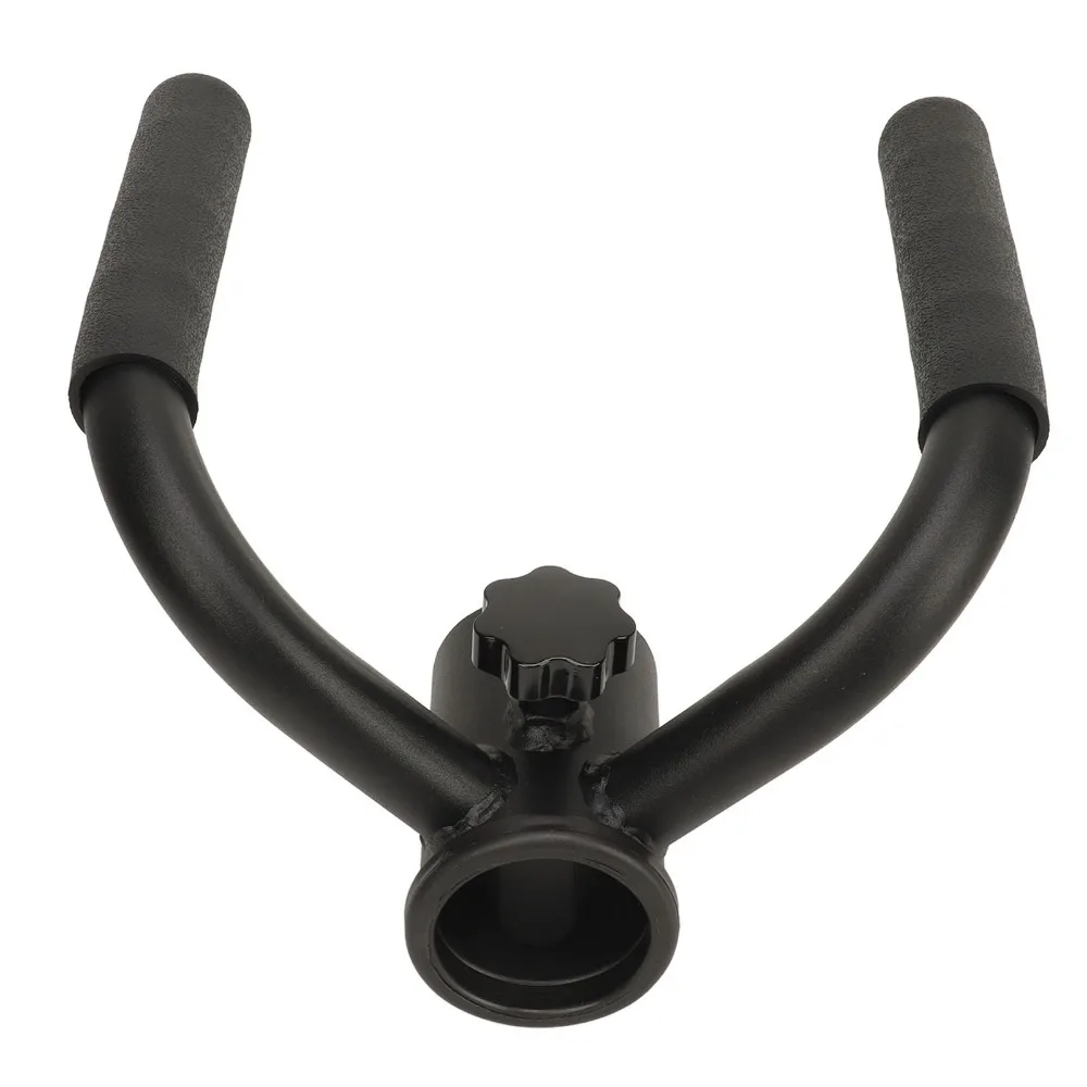 Comfortable Iron Landmine Row Handle Black Compact T Bar Attachment Adjustable Row Bar Handle Home Gym