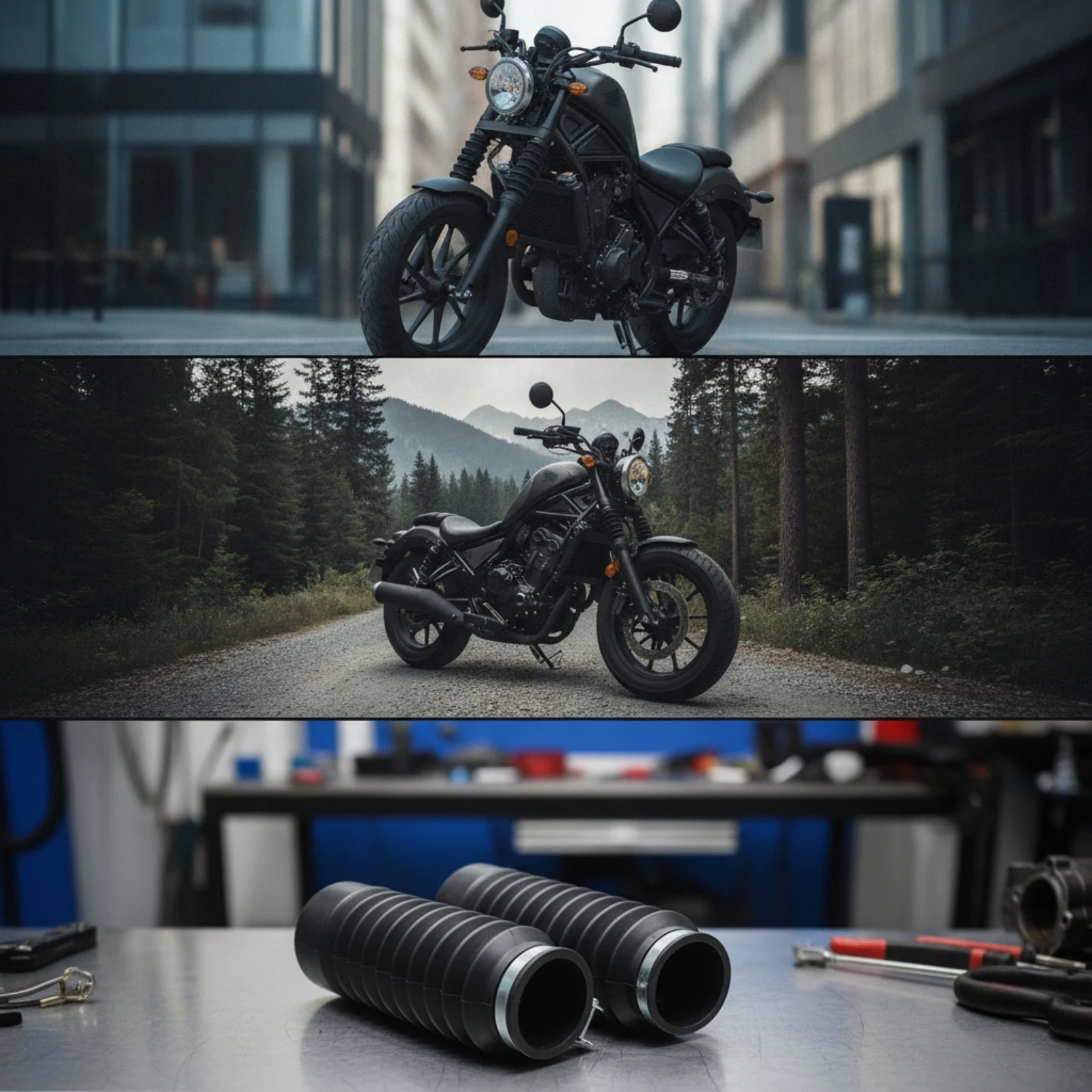 Motorcycle Front Fork Boot Dustproof Fork Dust Boots with Clamps Gaiters Long-Lasting High Elasticity for Motorcyclists