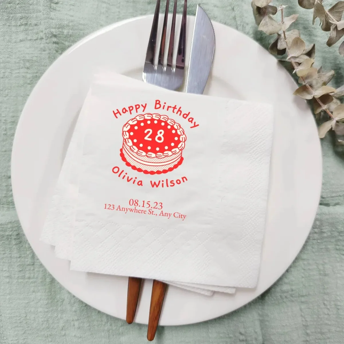 

50 шт. салфетки для дня рождения на заказ, салфетки для дня рождения, салфетки для ужина на заказ, декор для дня рождения, объемные коктейльные салфетки,