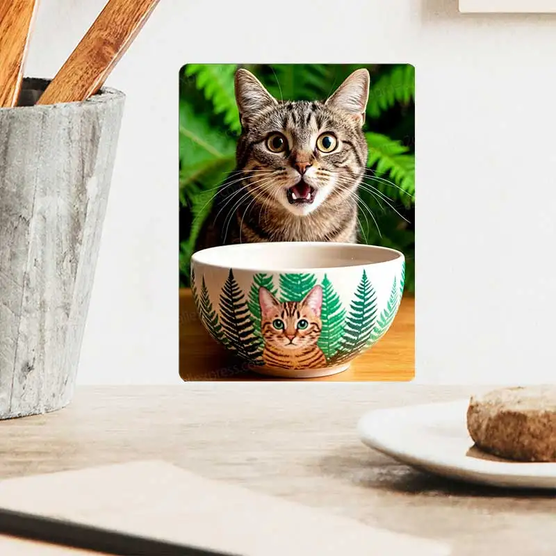 Cute Chef Cat PVC Waterproof Sticker for Kitchen Restaurant Refrigerator Decorative Background Ideal for Food Lovers AA161