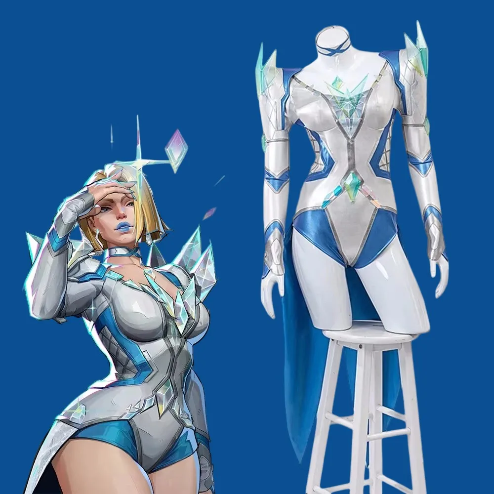 

Game Cosplay Emma Frost Costume Sexy Women Fighting Bodysuit Uniform Suit Halloween Party White Queen Disguise Jumpsuit