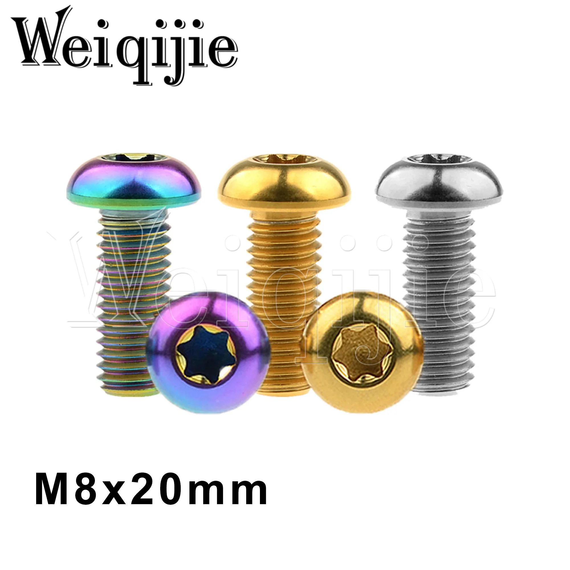 

Weiqijie 6pcs Titanium Bolt M8 x 20mm T40 For DUCATI Motorcycle Cycling Disc Brake Rotor Screws