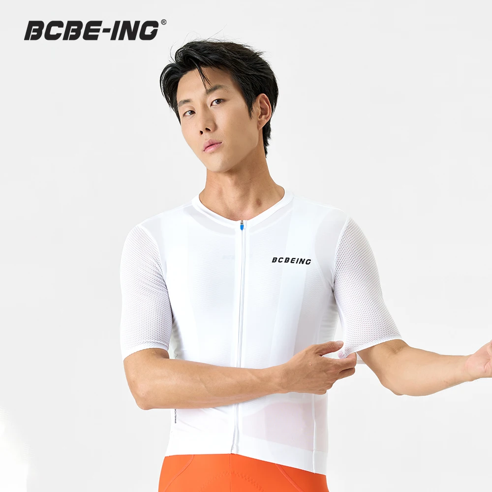 BCBE-ING Leichtes Radtrikot für Herren und Damen, atmungsaktives 3D-Netzgewebe, Fahrradtrikot mit kurzen Ärmeln, Radtrikot.
