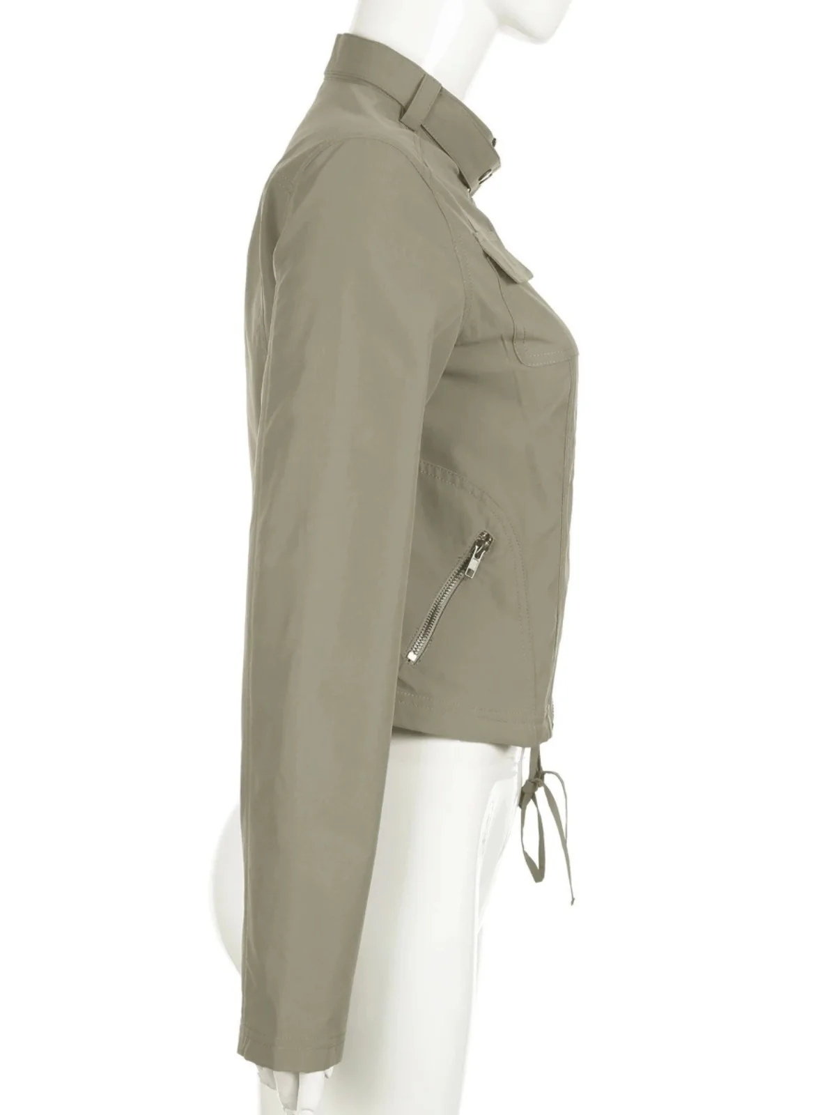 

Women's Zipper Long Sve Workwear Jaet Street Sle Slim Fit Coat Regular Sve Length Pure Color Casual Outerwear