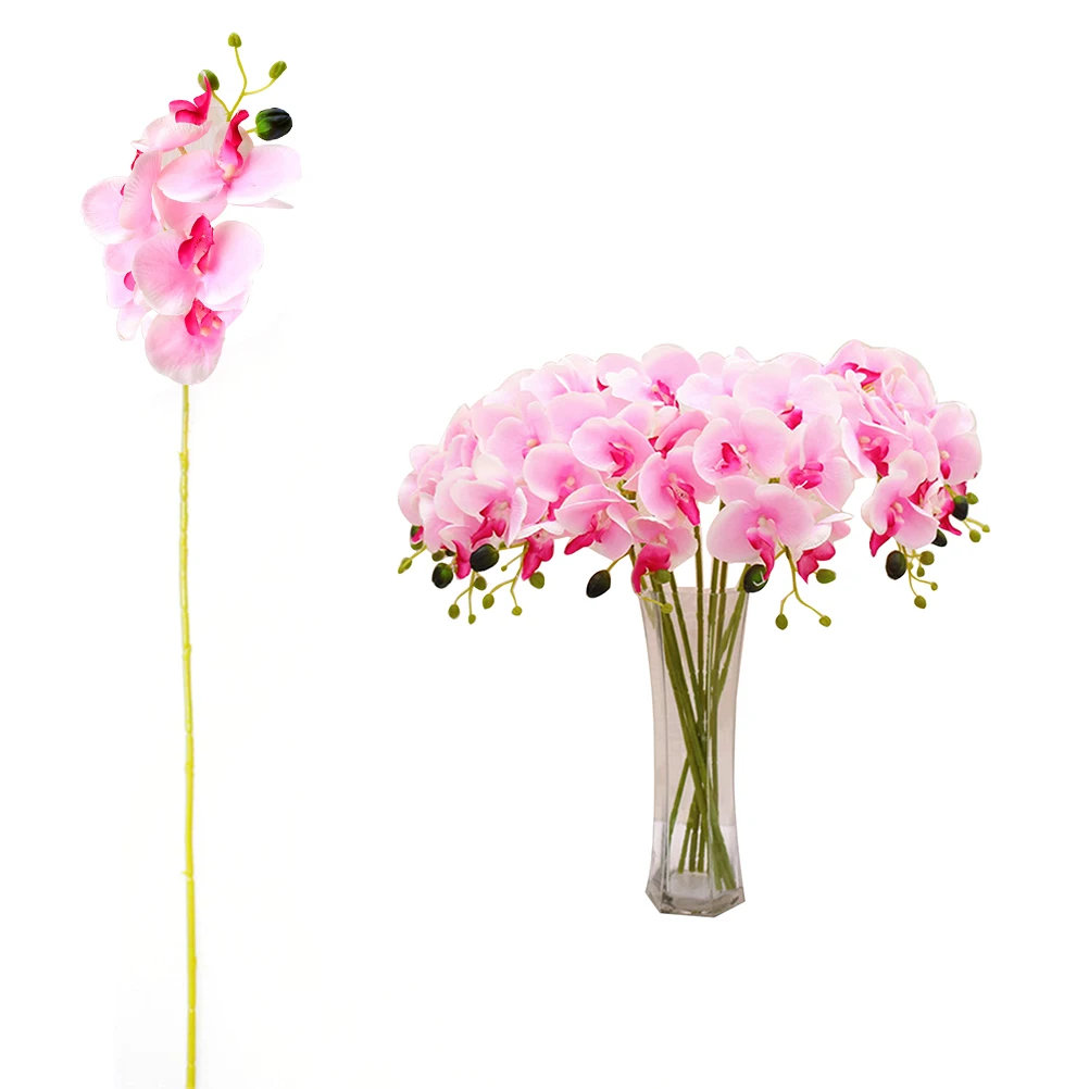 

Artificial Silk Flowers Fake Bouquet For Wedding Home Party Office Shop Decoration Romantic Atmosphere Gift (Pink)