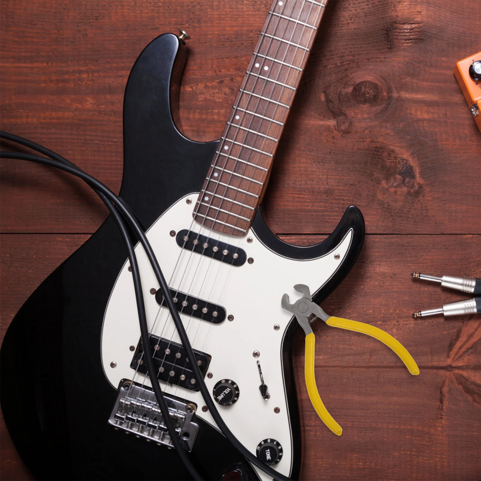 

R07a Guitar String Cutter End Nipper Fret Wire Puller Stainless Steel Guitar Repair Luthier Tool Cutting Plier Yellow