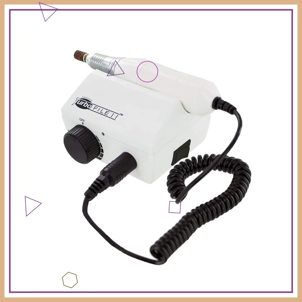 

Professional Electric Nail Filing System for Manicure and Pedicure, Turbo File II with High-Speed Performance