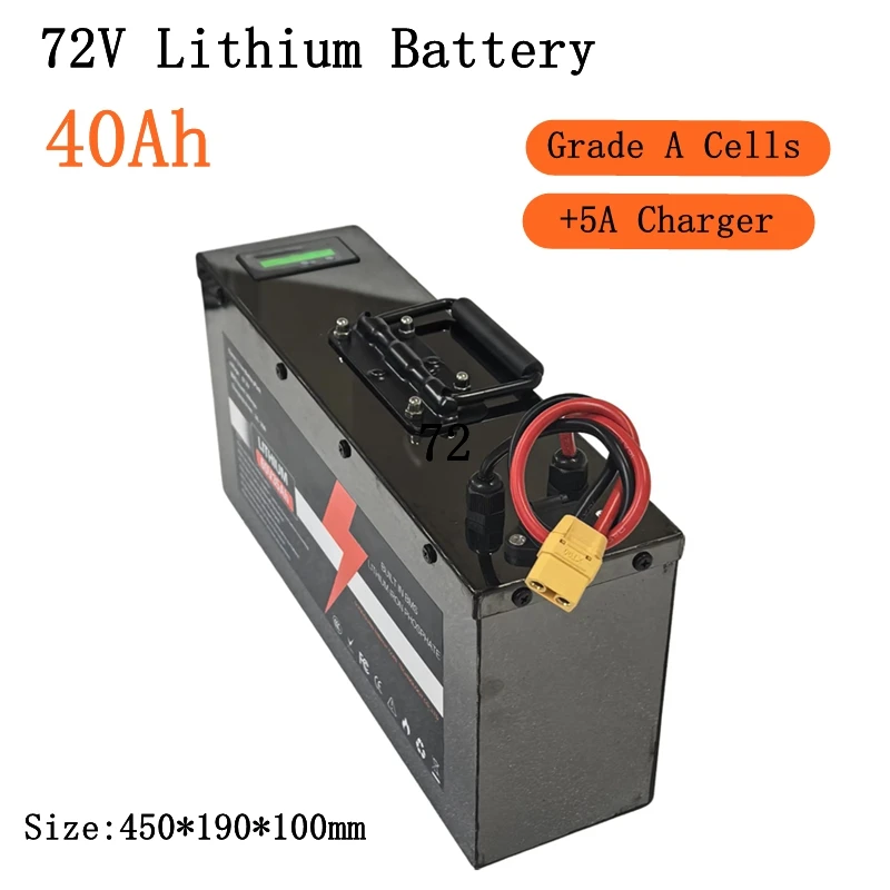 

Литий-ионный аккумулятор 72V40Ah с Smart BMS для инверторного скутера, электрического снегохода, трактора, мотоцикла