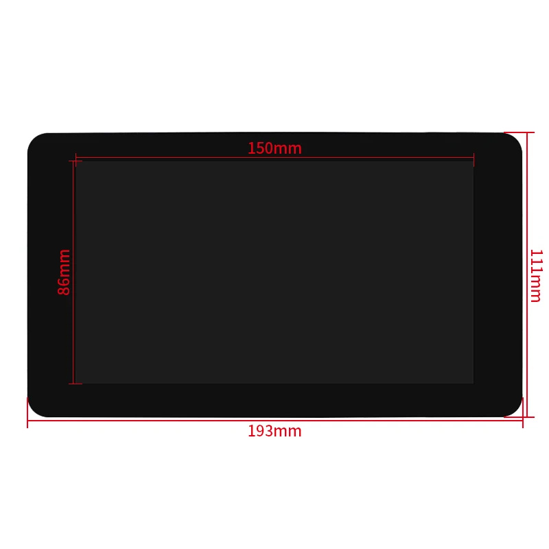 Raspberry Pi 7-дюймовый DSI 1024*600 дисплей IPS емкостный сенсорный экран для RPI 5 4B 3B + 3B Zero Optional Pi 5 ABS Case