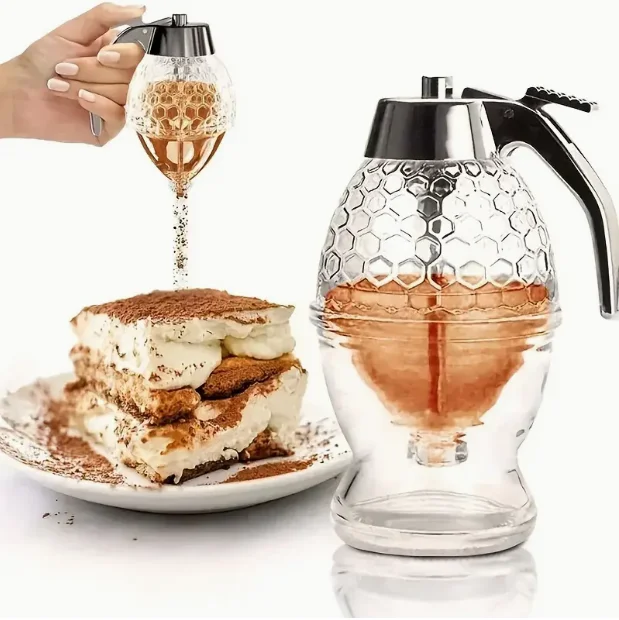 

Eco-Friendly Honey & Syrup Dispenser - BPA-Free, Leak-Proof, Reusable Kitchen Bottle for Condiments, Dressings, Oils & Liquids,