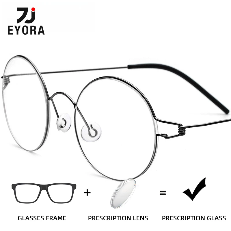 

EYORA No Any Screw Retro Round Alloy Reading Glasses Myopia Eyewear Hyperopia Anti Blue Ray Progressive Photochromic Eyewear
