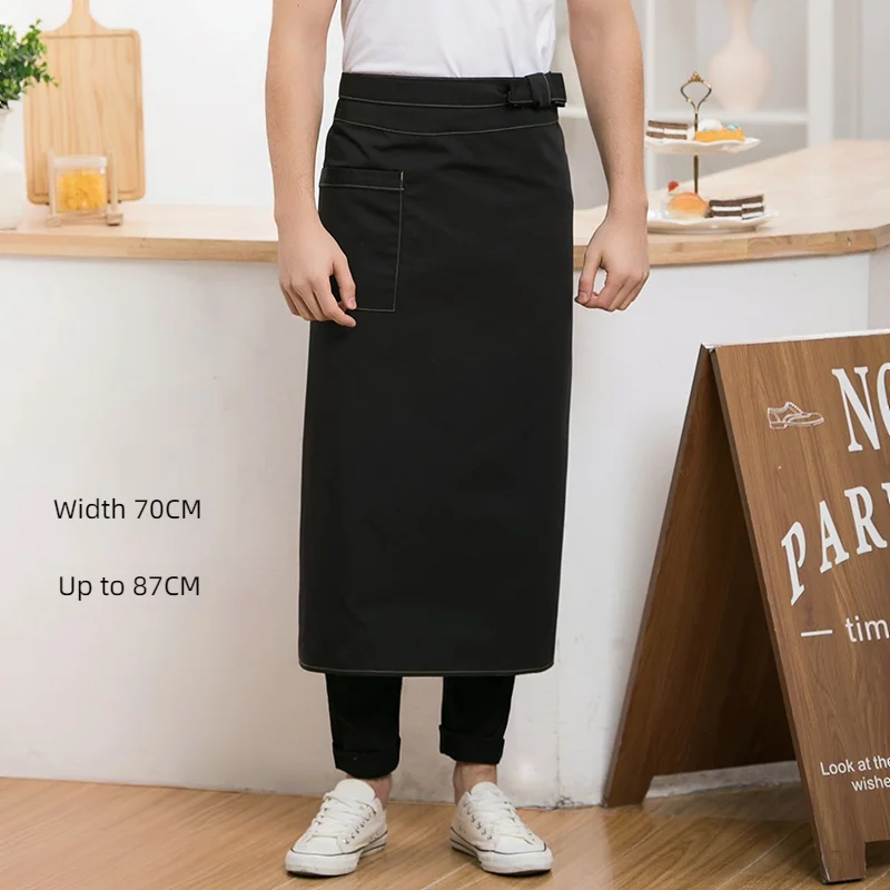 Duurzaam canvas schort keuken man half lichaam vest modieuze chef-kok werkkleding unisex ontwerp