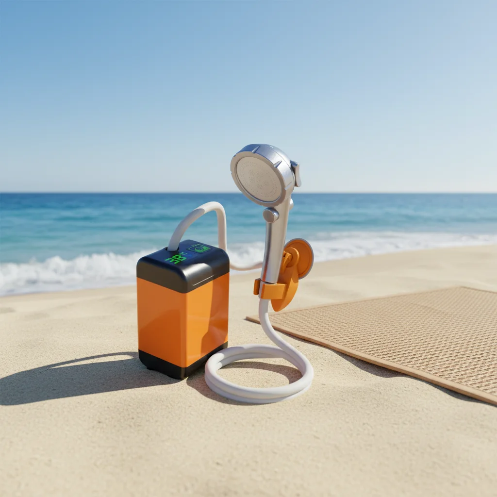 

Новейший портативный душ для кемпинга и походов с USB-зарядкой, 9600 мАч, насос для душа, душевая насадка для активного отдыха