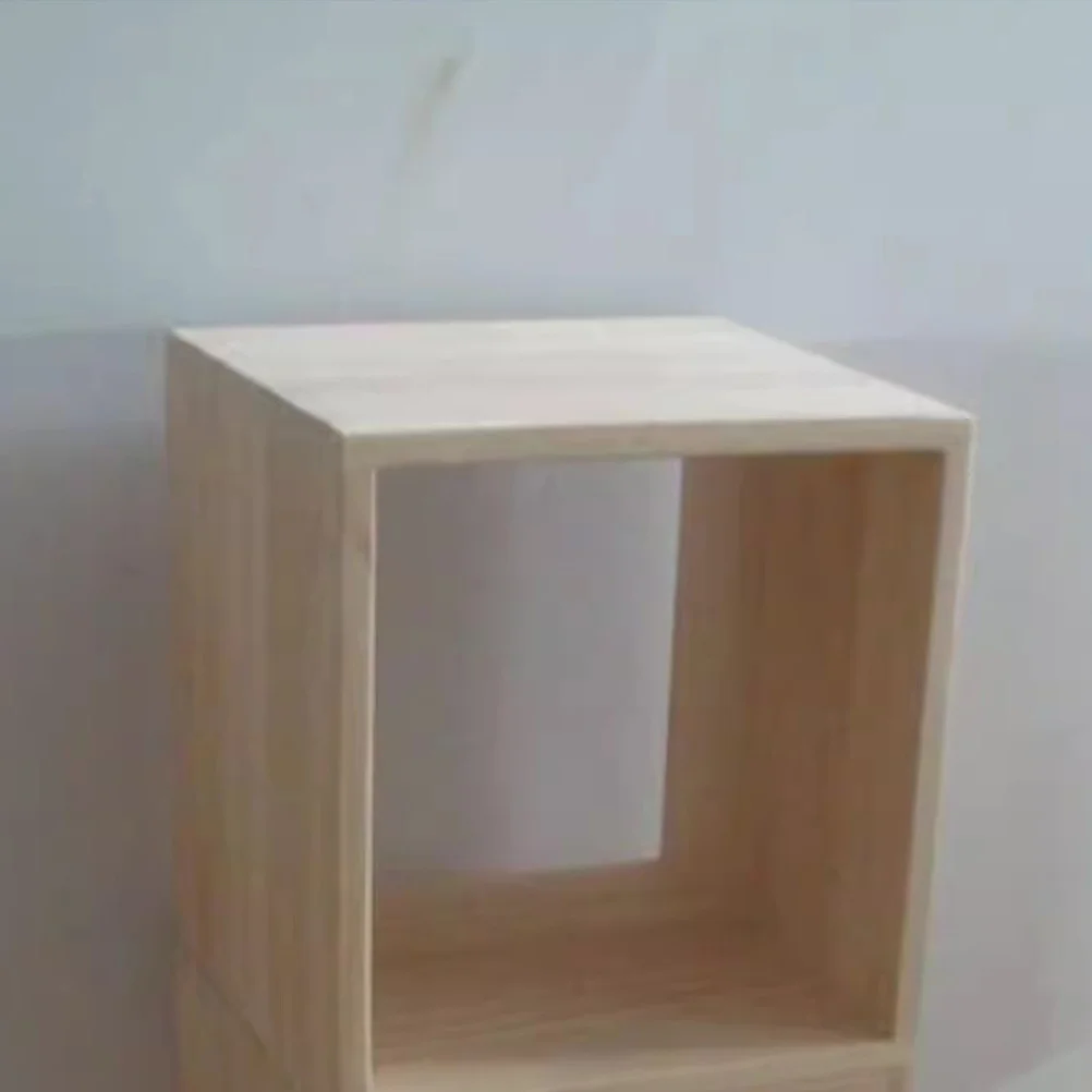 

Wooden Storage Box Cube Organizer Stackable Solid Wood Crate For Closet Bookshelf Home Storage Dovetail Joint Design