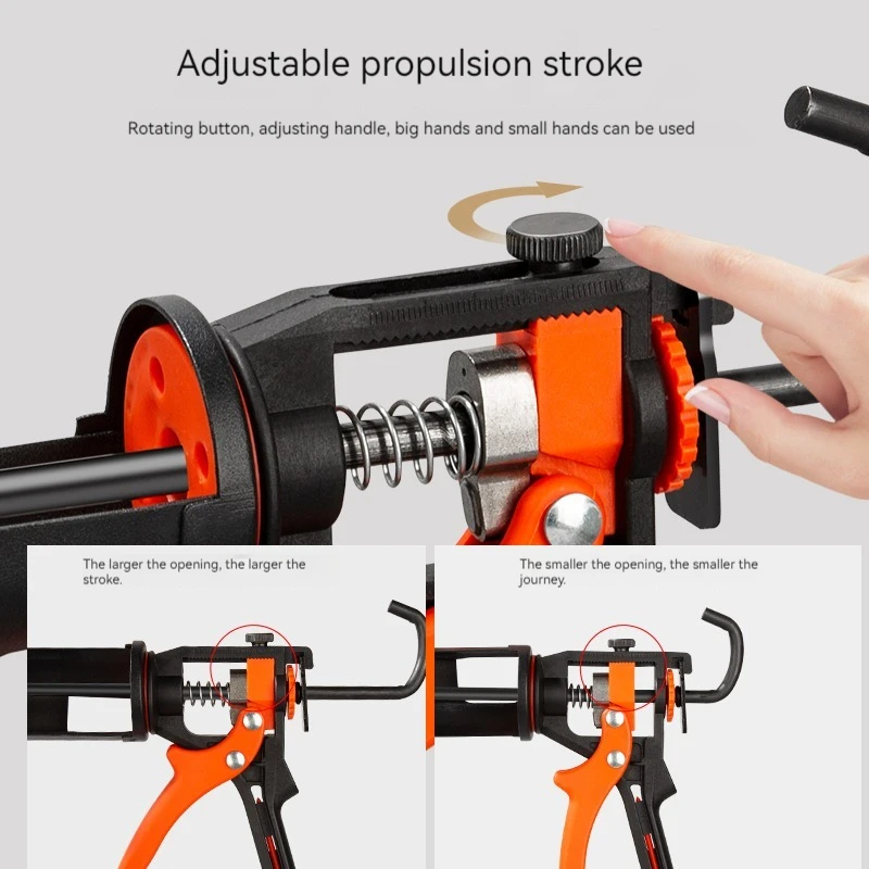 High Quality Glass Glue Gun Manual Universal 360 ° Rotatable Glue Gun Labor-saving Household Sealing Tool Structural Glue Gun