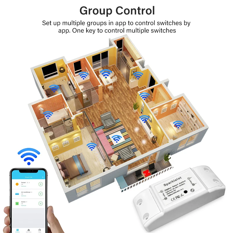 Homekit et MQTT WiFi Smart Quotes Switch, 1CH, 10A