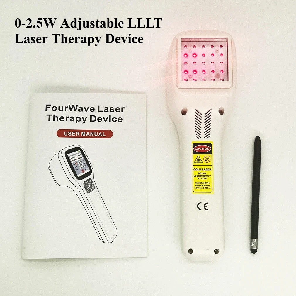 Touchscreen 0-2.5W Adjustable LLLT Laser Therapy Device 25 Diodes Cold Laser Phototherapy for Pain Relief Deep Tissue Repair