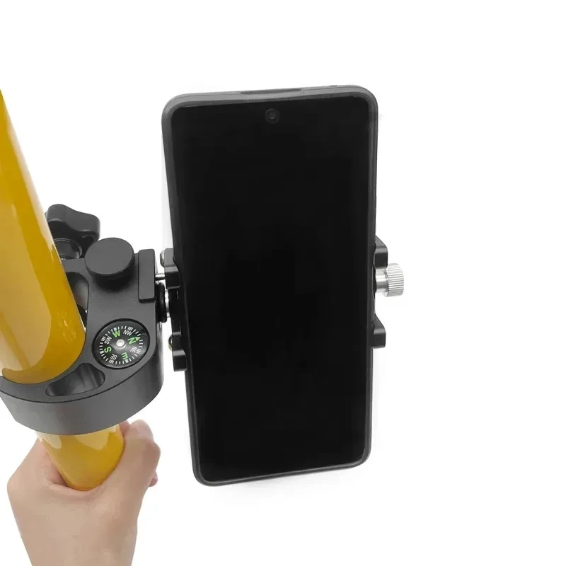 Pole Clamp with compass & Phone holder bracket Cradle ,GPS,FOR Data Collector TOTAL STATION