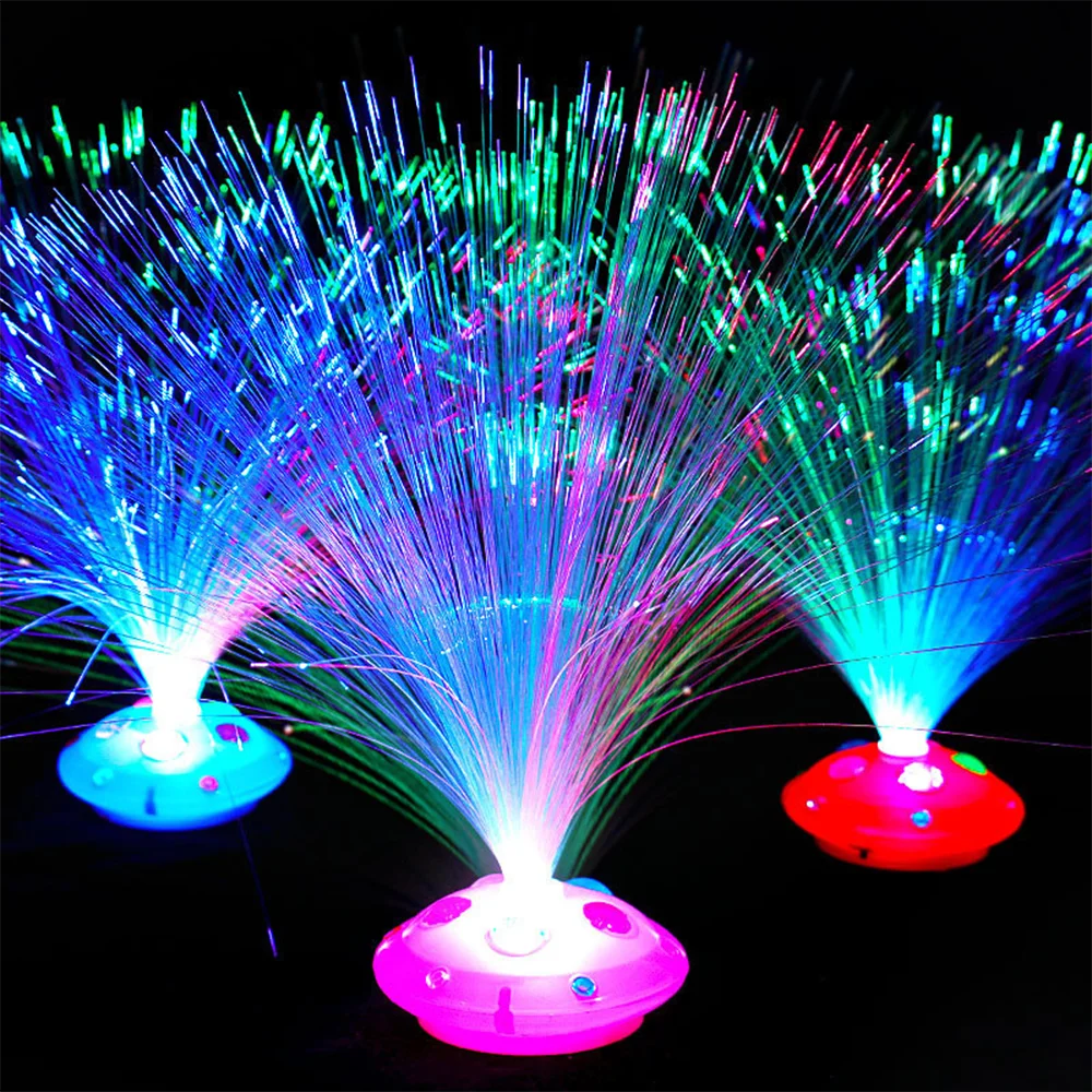 Colored LED Fiber Optic Lamp Luminous fiber optic light, starry color changing fiber optic light, gathering night light props