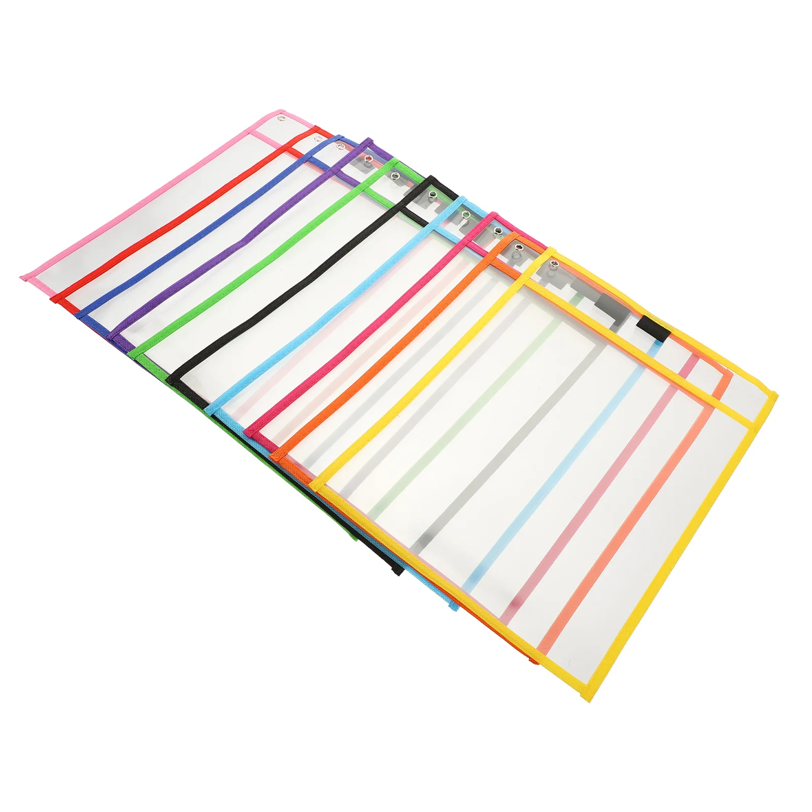 

10Pcs Dry Erase File Pockets Reusable Clear Portable Multi Function Sheet Protectors for Office School Student Storage