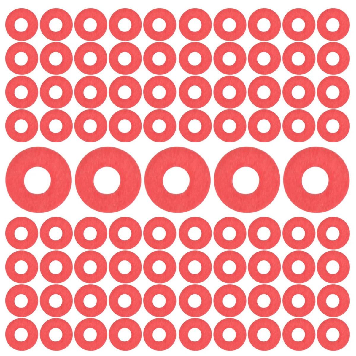 Beauty SODIAL(R) 100PCS Red Motherboard Screw Insulating Fiber Washers
