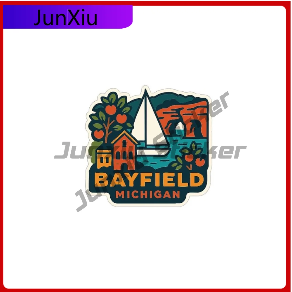 

Бейфилд Мичиган наклейка для путешествий водостойкая виниловая наклейка украшение забавный бампер грузовик пикап кемпер украшения для кузова автомобиля дома