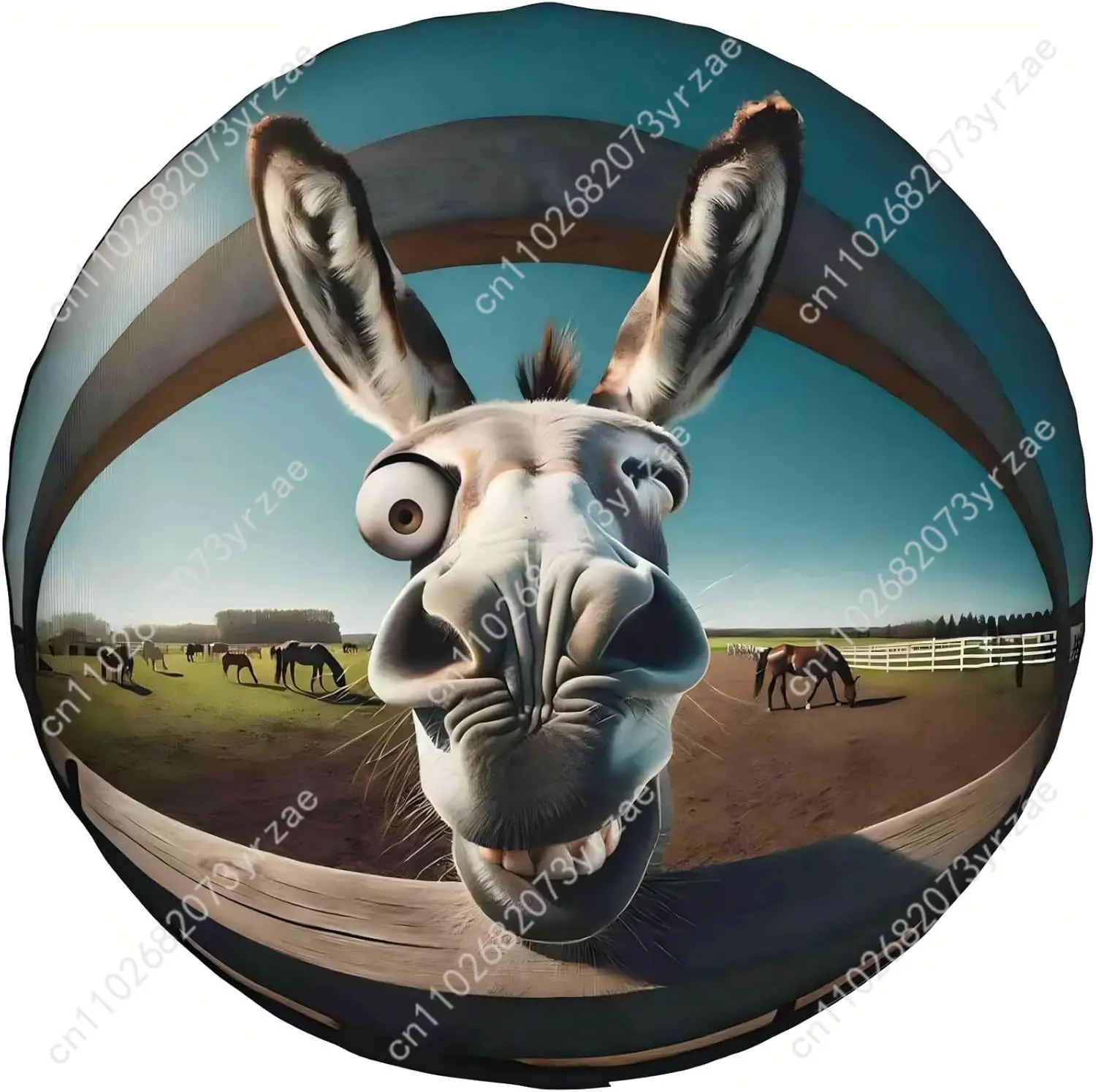 

Funny Donkey Face Various Models Car Tire Cover Sand Dust Prevention Protect Wind Rain Tire Cover Sturdy Durable Tire Covers
