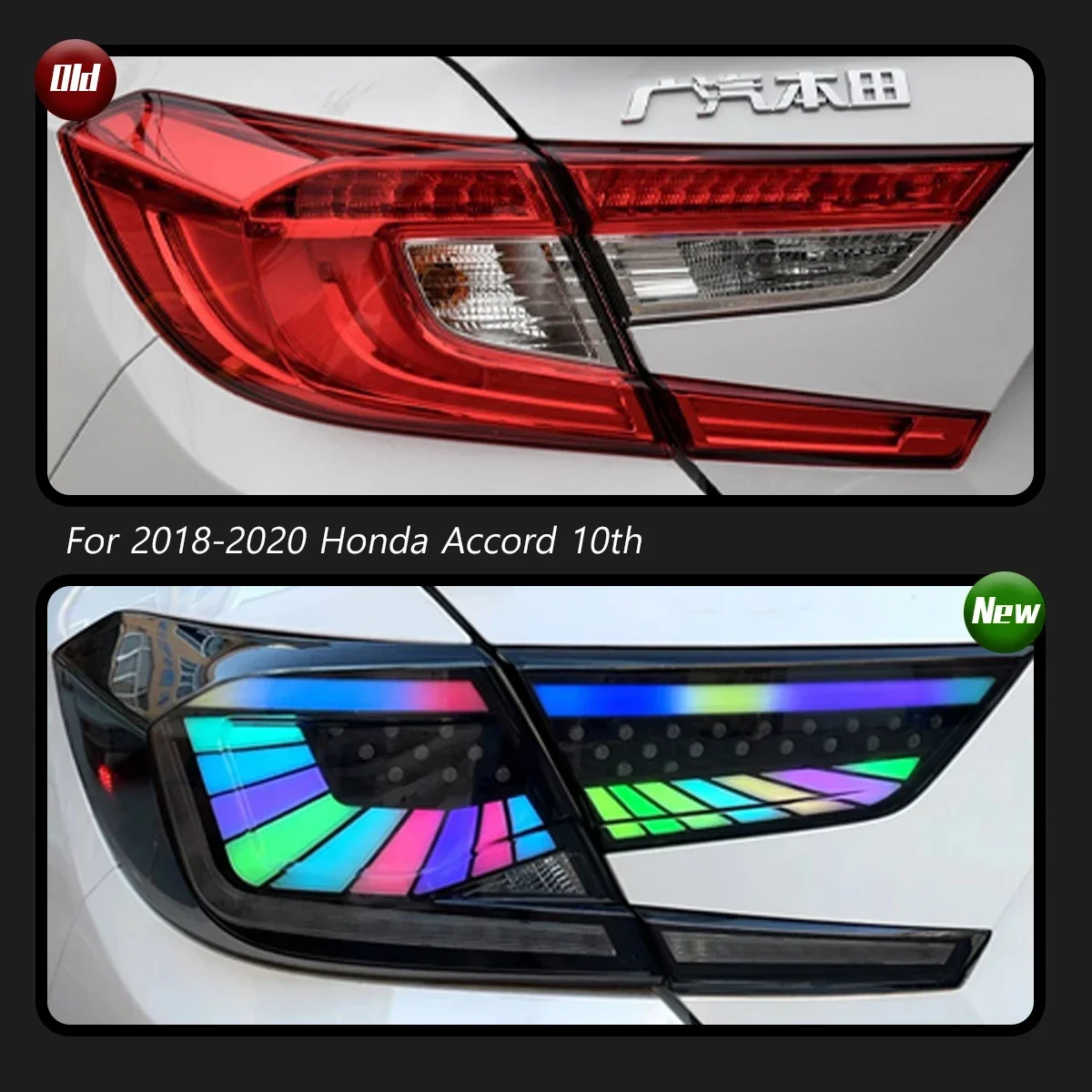 TYPY Dynamic Turn Signal Tail Lamp Auto Accessories Upgrade Modified New LED For Honda Accord 10th RGB 2018-2020 Taillights